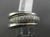 ESTATE .57CT ROUND DIAMOND 14KT WHITE GOLD 3D MULTI ROW SEMI ETERNITY FUN RING