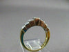 ESTATE 1.04CT DIAMOND 14KT Y&W GOLD PRINCESS CUT PYRAMID ANNIVERSARY RING #1187