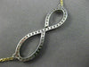 ESTATE LARGE .70CT DIAMOND 14KT TWO TONE GOLD 3D CLASSIC INFINITY LOVE NECKLACE