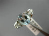 WIDE 2.35CT DIAMOND & AQUAMARINE 14KT WHITE GOLD OVAL SOLITAIRE ENGAGEMENT RING