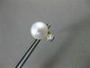 ESTATE .24CT DIAMOND & PEARL 14KT WHITE YELLOW GOLD SOLITAIRE POST EARRING 25109
