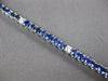 8.42CT DIAMOND & AAA SAPPHIRE 14KT WHITE GOLD 3D CLASSIC ROUND TENNIS BRACELET