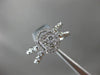 ESTATE .64CT DIAMOND 14KT WHITE GOLD CLUSTER OVAL CRISS CROSS X FRIENDSHIP RING