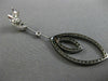 LARGE 1.88CT WHITE & CHOCOLATE FANCY DIAMOND 14KT WHITE GOLD 3D HANGING EARRINGS