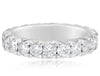 ESTATE LARGE 2.02CT DIAMOND 14K WHITE GOLD SHARED PRONG WEDDING ANNIVERSARY RING