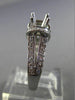 ESTATE .50CT ROUND DIAMOND 14KT WHITE GOLD 3D 4 PRONG SEMI MOUNT ENGAGEMENT RING