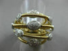 ESTATE LARGE .78CT DIAMOND 18KT 2 TONE GOLD 3D PAVE OVAL CRISS CROSS SNAKE RING