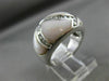 ESTATE WIDE .55CT DIAMOND 14KT WHITE GOLD AAA MOTHER OF PEARL CRISS CROSS RING