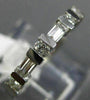ESTATE .37CT BAGUETTE & ROUND DIAMOND 14KT WHITE GOLD 3D ANNIVERSARY RING #2260