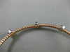 ESTATE .21CT DIAMOND 14KT WHITE & ROSE GOLD PAST PRESENT FUTURE BANGLE BRACELET