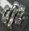 ESTATE WIDE .60CT DIAMOND 14KT WHITE GOLD MULTI ROW ETOILE CRISS CROSS LOVE RING