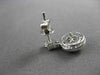 ESTATE 1.12CT ROUND DIAMOND 18KT WHITE GOLD FLOWER CLUSTER HANGING EARRINGS