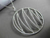 ESTATE MASSIVE 2.31CT DIAMOND 18KT WHITE GOLD 3D CIRCULAR ZIG ZAG WILD PENDANT