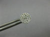 ESTATE .50CT DIAMOND 14KT WHITE GOLD 3D ROUND SOLITAIRE CLUSTER STUD EARRINGS