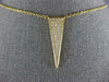 ESTATE LARGE .38CT DIAMOND 18KT YELLOW GOLD 3D ELONGATED TRIANGULAR FUN PENDANT
