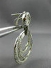 LARGE 3.23CT DIAMOND 18KT WHITE GOLD 3D MULTI CIRCULAR CLIP ON HANGING EARRINGS