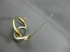 ESTATE LARGE 14KT WHITE & YELLOW GOLD OVAL ABSTRACT BROOCH PIN BEAUTIFUL! #22513