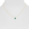 .66CT DIAMOND & AAA EMERALD 14K YELLOW GOLD 3D PEAR SHAPE & EMERALD CUT NECKLACE