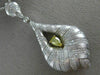 ESTATE EXTRA LARGE 3.75CT WHITE & FANCY YELLOW DIAMOND 14KT 2 TONE GOLD PENDANT