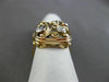 ANTIQUE WIDE .40CT OLD MINE DIAMOND & SOUTH SEA PEARL 14K 2 TONE GOLD RING 21823
