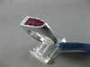 ESTATE 1.94CT DIAMOND & PRINCESS CUT AAA RUBY 18KT WHITE GOLD 3D MENS RING