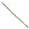 4.17CT DIAMOND 18K WHITE GOLD ROUND & BAGUETTE SQUARE & OVAL FUN TENNIS BRACELET