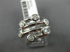 ESTATE WIDE .60CT DIAMOND 14KT WHITE GOLD MULTI ROW ETOILE CRISS CROSS LOVE RING