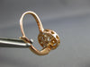 .83CT DIAMOND 18KT ROSE GOLD 3D CLUSTER HALO FLOWER LEVERBACK HANGING EARRINGS