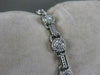 ANTIQUE 1CTW DIAMOND 14KT WHITE GOLD BEZEL ROPE FILIGREE BRACELET 6MM 7" #18775