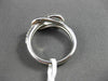 ESTATE .33CT DIAMOND 14KT WHITE GOLD PAVE LOVE KNOT BELT COCKTAIL RING F/G VSSI