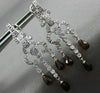 ESTATE 1.40CT DIAMOND & GARNET 14KT WHITE GOLD HANGING FILIGREE EARRINGS #20049