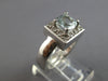 .48CT DIAMOND & AAA AQUAMARINE 14KT WHITE GOLD CUSHION & ROUND ENGAGEMENT RING