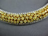 LARGE 51.48CT WHITE & FANCY YELLOW DIAMOND 18KT TWO TONE GOLD 3D TENNIS NECKLACE