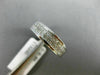 ESTATE WIDE .84CT PRINCESS DIAMOND 14KT WHITE GOLD 3D TWO ROW ANNIVERSARY RING