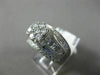 EXTRA LARGE 1.5CT DIAMOND 14K WHITE GOLD FLOWER CLUSTER FILIGREE ENGAGEMENT RING