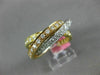 ESTATE LARGE 2.21CT DIAMOND 18K TRI COLOR GOLD ETERNITY TRINITY ANNIVERSARY RING