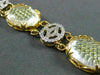 ESTATE WIDE 2.25CT DIAMOND & YELLOW TOPAZ 18KT TWO TONE GOLD 3D OVAL BRACELET