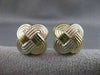 ESTATE 18KT TRI WHITE ROSE YELLOW GOLD OMEGA CLIP FILIGREE KNOT EARRINGS #21065