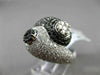 ESTATE LARGE 3.00CTW BLACK & WHITE DIAMOND 18KT WHITE GOLD YIN & YANG FUN RING
