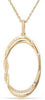 ESTATE 0.16CT DIAMOND 14KT YELLOW GOLD CLASSIC DOUBLE OVAL LOVE KNOT FUN PENDANT