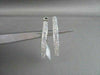 ESTATE 1.0CT DIAMOND HOOP EARRINGS 14K WHITE GOLD 30mm SIMPLY BEAUTIFUL!!!!!!!!!