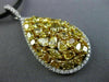 EXTRA LARGE 4.62CT WHITE & INTENSE YELLOW DIAMOND 18K TWO TONE GOLD LOVE PENDANT