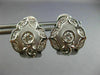 ANTIQUE .24CT DIAMOND 18KT WHITE GOLD CLASSIC FILIGREE CLIP ON EARRINGS #20450