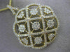 EFFY LARGE 3.0CT DIAMOND 14KT YELLOW GOLD OPEN FILIGREE FLOWER FLOATING PENDANT