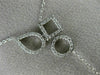 ESTATE .37CT DIAMOND 18KT WHITE GOLD 3D MULTI SHAPE LARIAT FUN NECKLACE