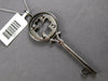 .09CT DIAMOND 14KT WHITE GOLD ETOLIE FOUR LEAF CLOVER KEY TO YOUR HEART PENDANT
