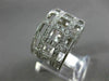 ESTATE WIDE .80CT DIAMOND 14KT WHITE GOLD 3D CLASSIC MULTI ROW WOVEN RING #26335