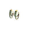 2.12CT DIAMOND & AAA EMERALD 18KT YELLOW GOLD 3D INSIDE OUT DOUBLE HOOP EARRINGS