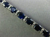 ESTATE 12.83CT DIAMOND & AAA EXTRA FACET SAPPHIRE 18K WHITE GOLD TENNIS BRACELET