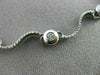 ESTATE 1.20CT DIAMOND 14KT WHITE GOLD FLOATING WAVE BY THE YARD NECKLACE #7219